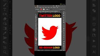 Redesign Twitter Logo in Adobe Illustrator #redesign #twitter #logo #illustrator #shorts