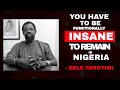 ANYONE WHO CAN AFFORD TO LIVE ABROAD & HAS REFUSED TO GO IS A MAD MAN! - DELE FAROTIMI