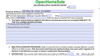 Seller Multiple Counter Offer (SMCO) Tutorial