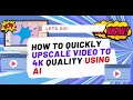 How to Upscale Video to 4K Quality with AI in 3 quick steps | Winxvideo