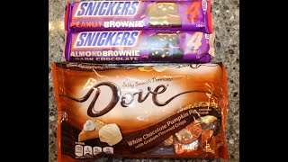 Snickers Peanut Brownie, Snickers Almond Brownie \u0026 Dove White Chocolate Pumpkin Pie Review