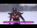 超神ネイガー vs 雪だるま 戦ってみるべぇ