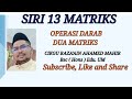 SIRI 13 DARAB DUA MATRIKS #MATRIKS