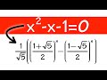 the nth term formula of the Fibonacci sequence from a quadratic equation