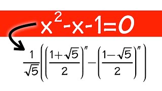 the nth term formula of the Fibonacci sequence from a quadratic equation