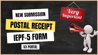 New Postal Receipt in IEPF-5 form | New change in IEPF-5 form on V3 portal | New update in IEPF 2024