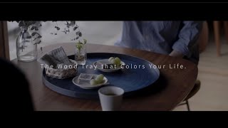 The Wood Tray that Colors Your Life_Indigo-dyed serving wooden tray_MORI KOUGEI