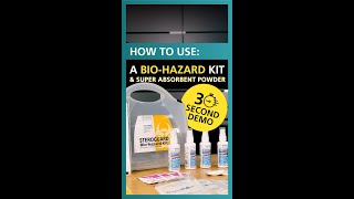 Steroguard Biohazard Kit - Super Absorbent Powder | 1 Minute Demos | YouTube Shorts