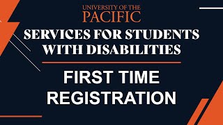 First Time Registration