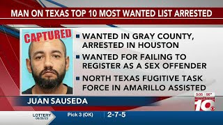VIDEO: Texas 10 most wanted sex offender, wanted for charges in Gray County, arrested