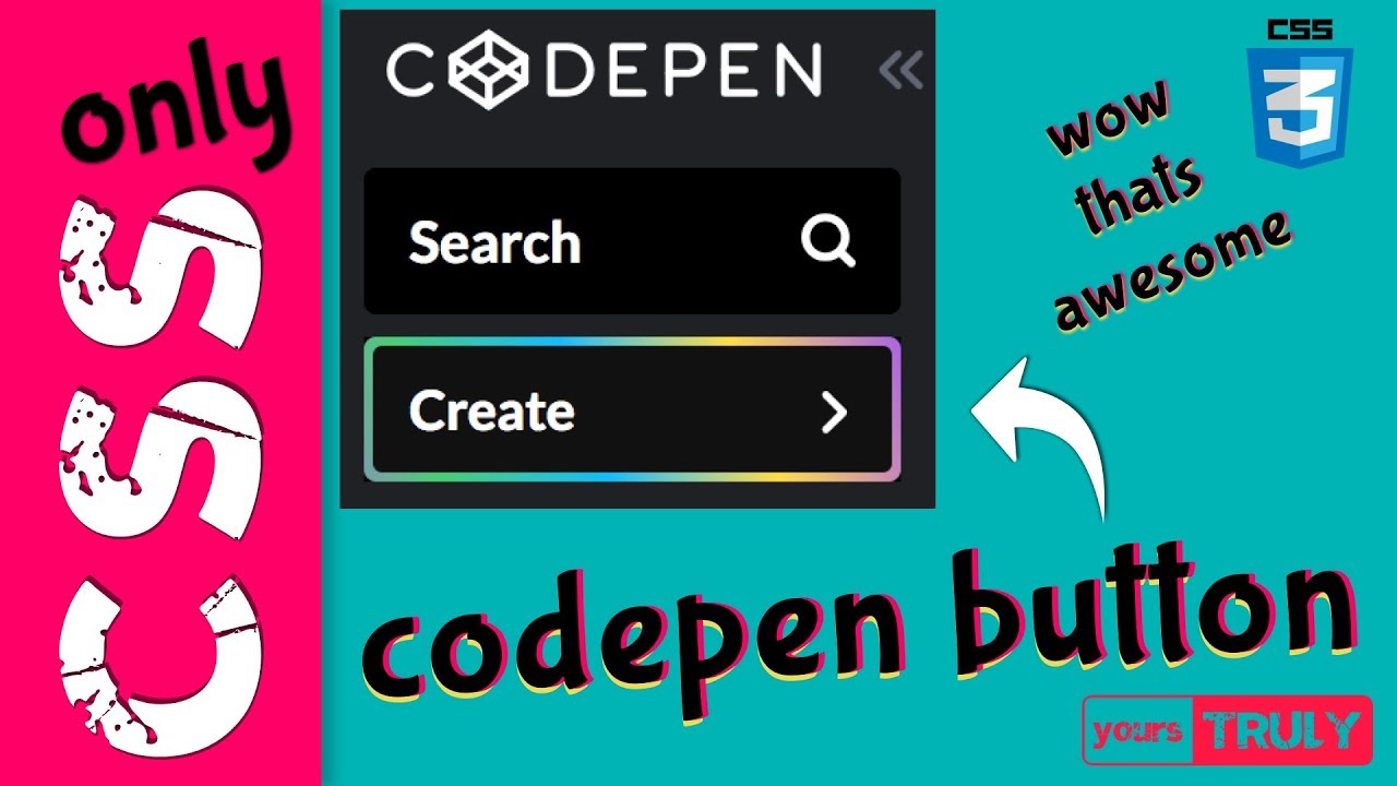 Codepen Button Gradient | 🔥 ONLY CSS 🔥| No Javascript - YouTube