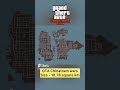 Comparison of GTA map size in order #shorts #gta #map