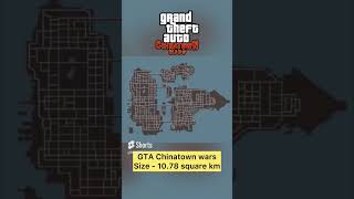 Comparison of GTA map size in order #shorts #gta #map