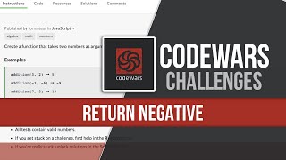 Return Negative | Codewars JavaScript Challenge