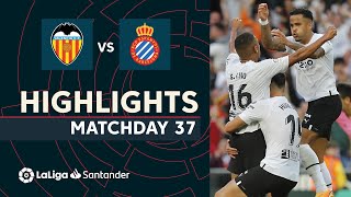 Resumen de Valencia CF vs RCD Espanyol (2-2)