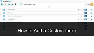 How To Add A Custom Index to a Bundle