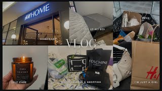 SUNDAY VLOG: homeware shopping, H&M, Foschini, Dis-Chem haul, try-on haul, setting up my bed