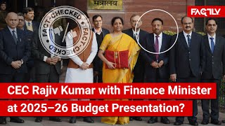 FACT CHECK: Does Viral Image Show CEC Rajiv Kumar with FM Nirmala Sitharaman on 2025–26 Budget Day?