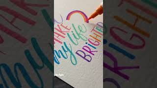 Brush lettering! #shorts #calligraphy #lettering #handlettering #moderncalligraphy #brushlettering