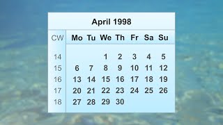 April 1998 Calendar
