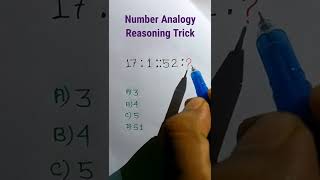 Analogy | Number Analogy | Reasoning Classes| SSC CGL Reasoning | RRB NTPC Missing Number || #shorts