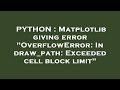 PYTHON : Matplotlib giving error 