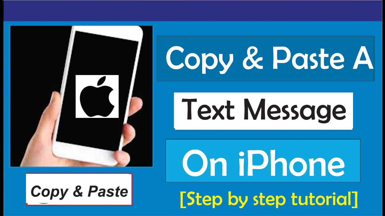 How To Copy And Paste A Text Message On IPhone - YouTube