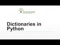 14. Python - Dictionaries