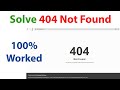 Website error 404 not found || How to fix 404 page not found error on my website 2022  404 not found