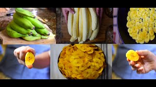 Kele Chips | Homemade Kerala Banana Chips | Raw Banana Wafers | Indian Snacks