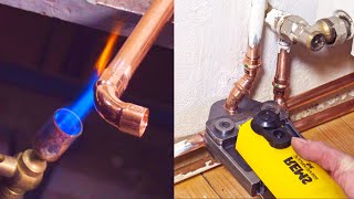 Kupferrohre löten, verpressen und neue Heizkörper installieren (alle Arbeitsschritte)