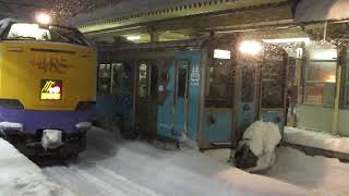 [HD]青い森701系と485系3000番台・豪雪の青森駅②2011年