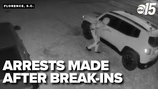 3 arrested for thefts from cars in Florence Co community