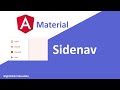 Angular Material Sidenav | Angular Material Tutorial 27 | Sidebar