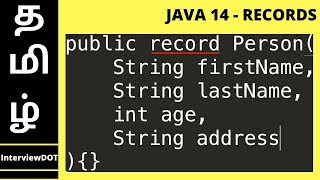 Java 14 New Features | What is Record in Java 14 ? Explain | Example Java Code Demo | InterviewDOT