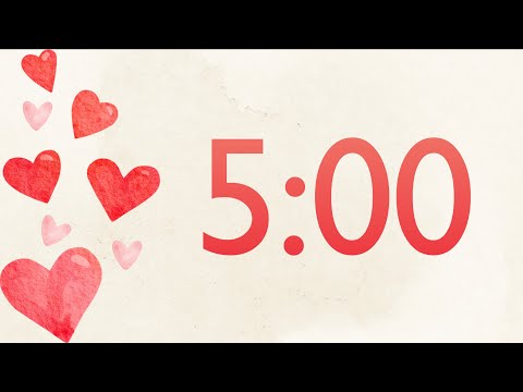 5 Minute Fun Valentine's Heart Timer (Harp Tones at End)