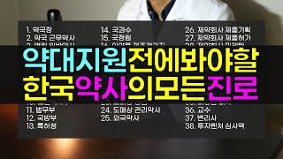 약대 가고싶은 분들. 약사의 38가지 모든 진로 이 영상 하나로 종결합니다.