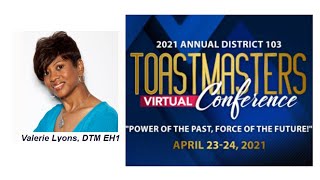 D103 Toastmaster Mega Coaching Participant 4 - Valerie Lyons, DTM, \