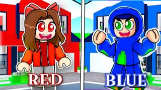 LIVING in our FAVORITE COLOR in BROOKHAVEN WORLD IN ROBLOX