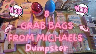 DUMPSTER DIVING - HUGE SCORE!!   8 GRAB BAGS FROM MICHAELS!   MAY 2021 HAUL