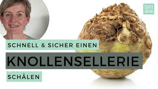 Einen Knollensellerie schnell und sicher schälen