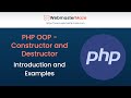 PHP OOP - Constructor and Destructor