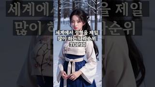 전세계에서 성형을 많이 하는 나라순위 TOP10