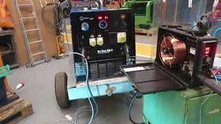 MIG Welding Test with Miller Big Blue 400X Diesel Welder and 12V Wire Feed Unit