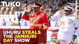 President Kenyatta shows up for Jamhuri Day in full military Uniform | Tuko TV