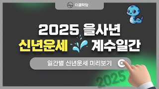 2025년 을사년 신년운세 계수일간 내년을 대비하자