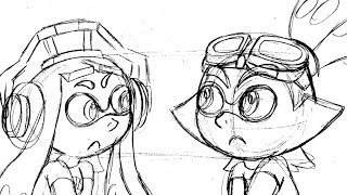 Splatoon sketchmation: Inkling staring contest (no sound)