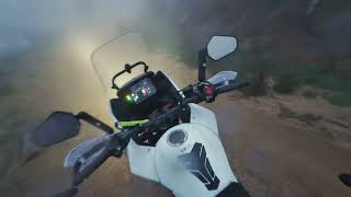 Honda NX500 / Dunlop Raid off-road ride in fog and rain (Mount Pentelikon)