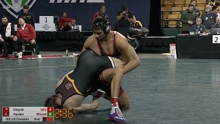 165lbs Izaak Olejnik (Northern Illinois) vs Trenton Harder (Bloomsburg)