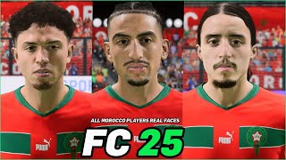 FC 25 | ALL MOROCCO PLAYERS REAL FACES